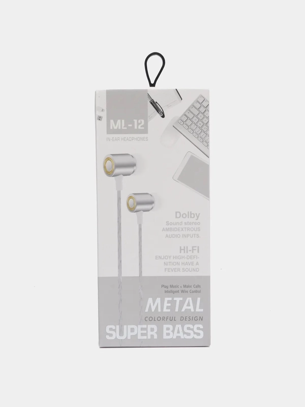 Проводные наушники ML-12 Super Bass Dolby Hi-Fi