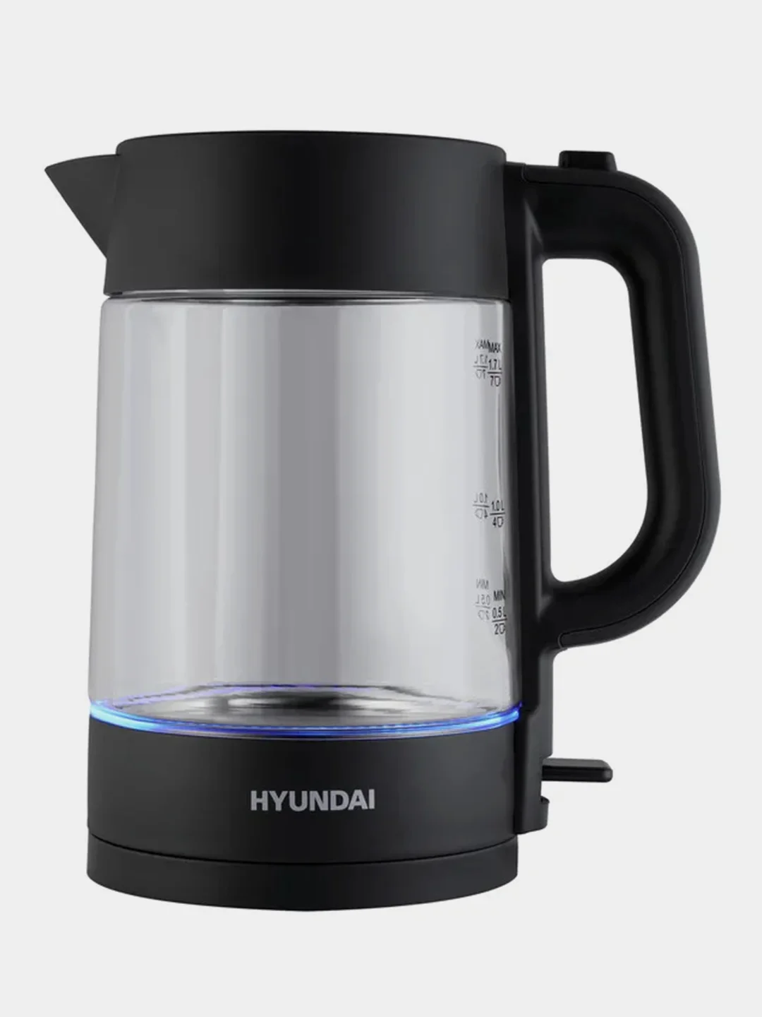 Чайник Hyundai HYK-G7707, 1.7л, 2200Вт, графит