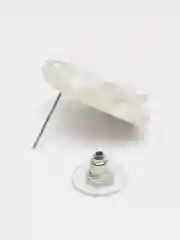 Белый серьги женские, серьги-гвоздики, серьги капля