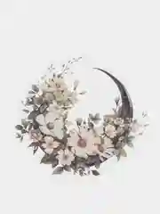 Черный наклейки крупные Луна, 5 шт