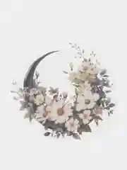 Черный наклейки крупные Луна, 5 шт