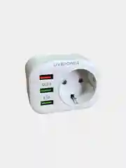 Белый розетка сетевая LP NS2 с 2 USB + 1 USB QC3.0, мощностью 38W