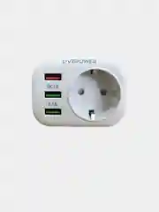 Белый розетка сетевая LP NS2 с 2 USB + 1 USB QC3.0, мощностью 38W