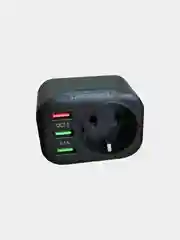 Черный розетка сетевая LP NS2 с 2 USB + 1 USB QC3.0, мощностью 38W