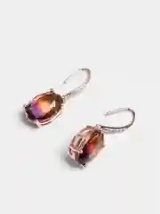 Серьги висячие, с крупным камнем