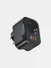 Черный розетка сетевая LP NS3 с 1 USB + 1 USB QC3.0 + разъём Type-C с быстрой зарядкой 38W