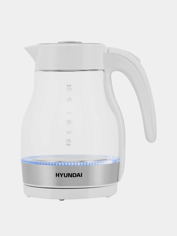 Чайник электрический Hyundai HYK-G3802, корпус из стекла, 1.7 л, 2200 Вт