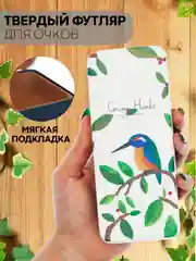 Футляр чехол для очков КАРТОФАН, очечник с твёрдым корпусом и мягкой замшевой подкладкой