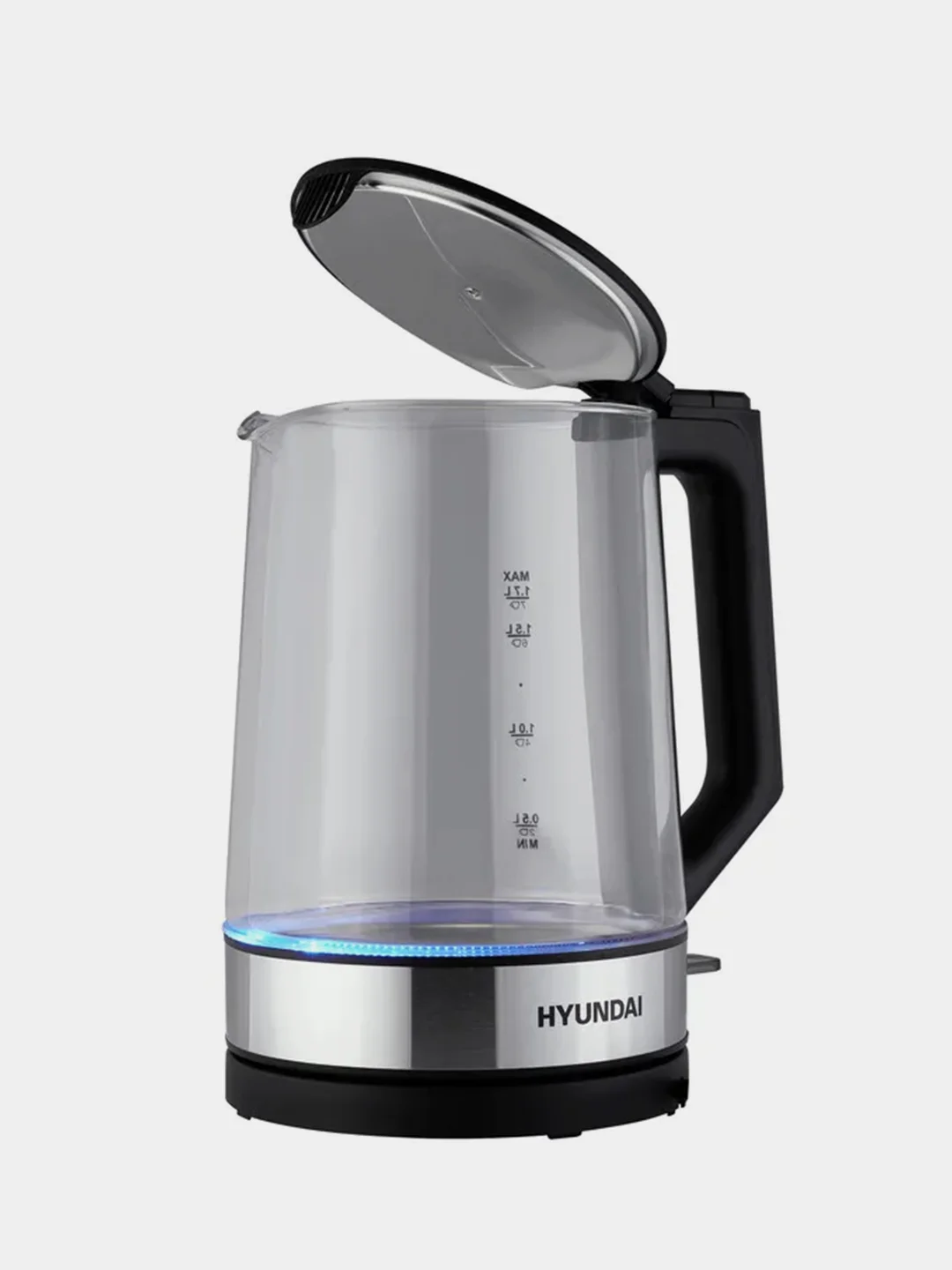 Чайник электрический Hyundai HYK-G8808, корпус из стекла, 1.7 л, 2200 Вт