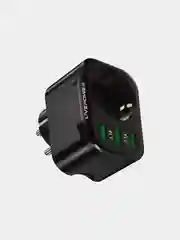 Черный розетка сетевая LP HS1 с 3 USB, мощностью 30W