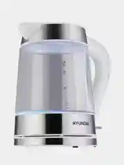 Чайник Hyundai HYK-G3606, 1.7л, 2200Вт, белый/прозрачный