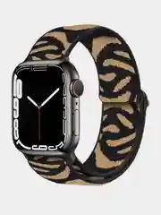 Коричневый нейлоновый ремешок для Apple Watch плетеный серия 1, 2, 3, 4, 5, 6, 7, 8, SE