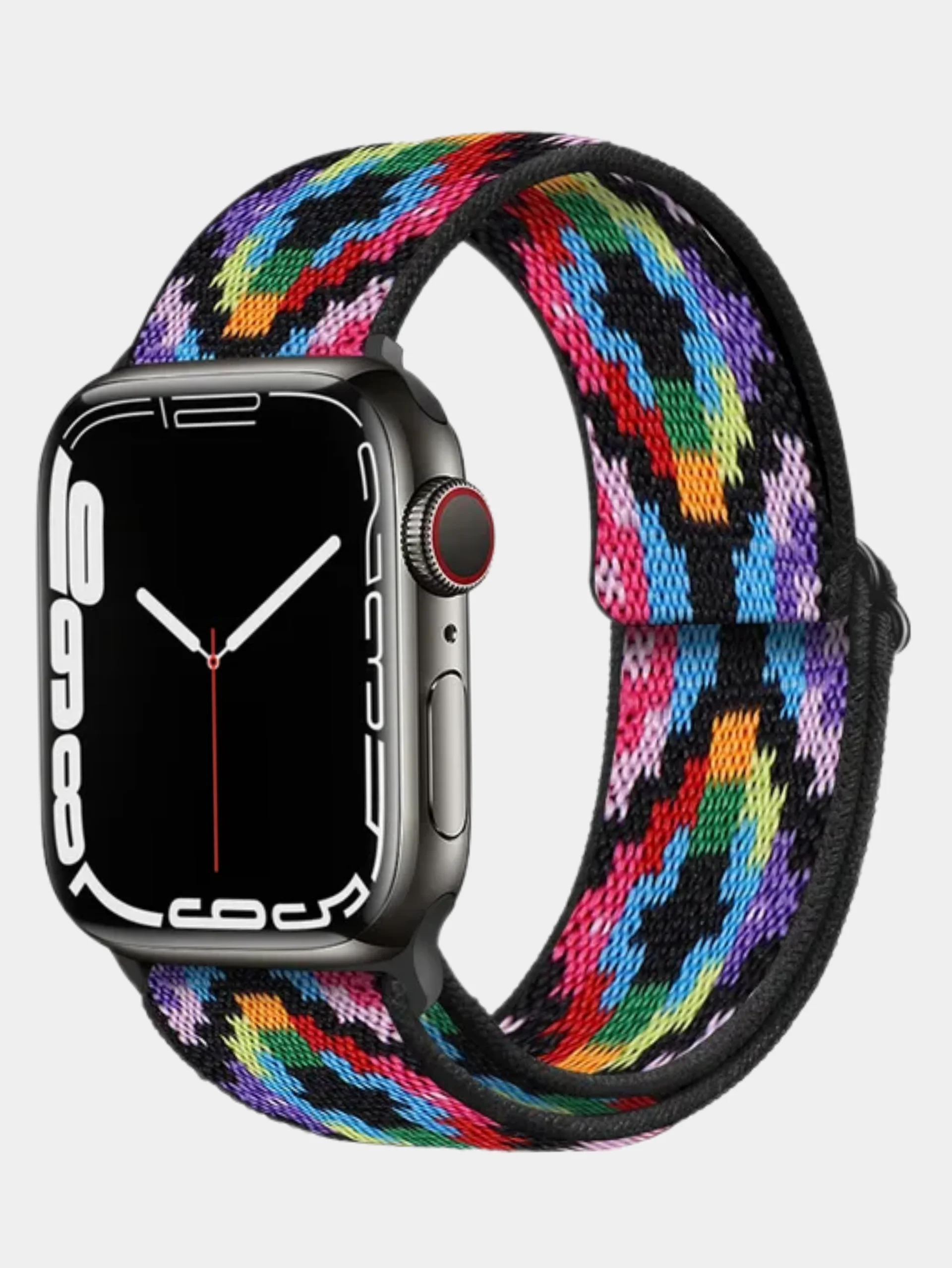 Разноцветный нейлоновый ремешок для Apple Watch плетеный серия 1, 2, 3, 4, 5, 6, 7, 8, SE
