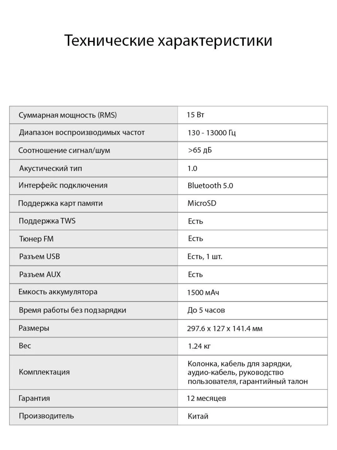 Черный колонка беспроводная Bluetooth портативная, колонка блютуз Digma S-22 15W 1.0 BT 1500mAh