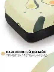 Светло-жёлтый футляр чехол для очков КАРТОФАН, очечник с твёрдым корпусом и мягкой замшевой подкладкой