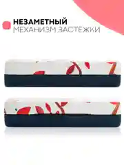 Красный футляр чехол для очков КАРТОФАН, очечник с твёрдым корпусом и мягкой замшевой подкладкой