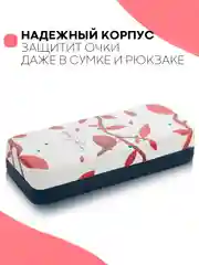 Красный футляр чехол для очков КАРТОФАН, очечник с твёрдым корпусом и мягкой замшевой подкладкой