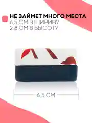 Красный футляр чехол для очков КАРТОФАН, очечник с твёрдым корпусом и мягкой замшевой подкладкой