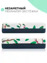Зеленый футляр чехол для очков КАРТОФАН, очечник с твёрдым корпусом и мягкой замшевой подкладкой