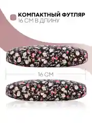 Тёмно-розовый футляр чехол для очков КАРТОФАН, очечник с твёрдым корпусом и мягкой замшевой подкладкой