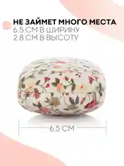 Белый футляр чехол для очков КАРТОФАН, очечник с твёрдым корпусом и мягкой замшевой подкладкой