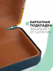 Лимонный футляр чехол для очков КАРТОФАН, очечник с твёрдым корпусом и мягкой замшевой подкладкой