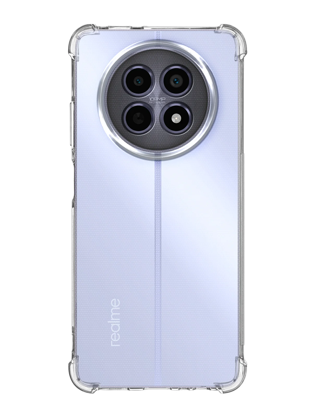 Чехол для Realme 12 5G, 12x 5G противоударный силиконовый BROSCORP прозрачный с углами