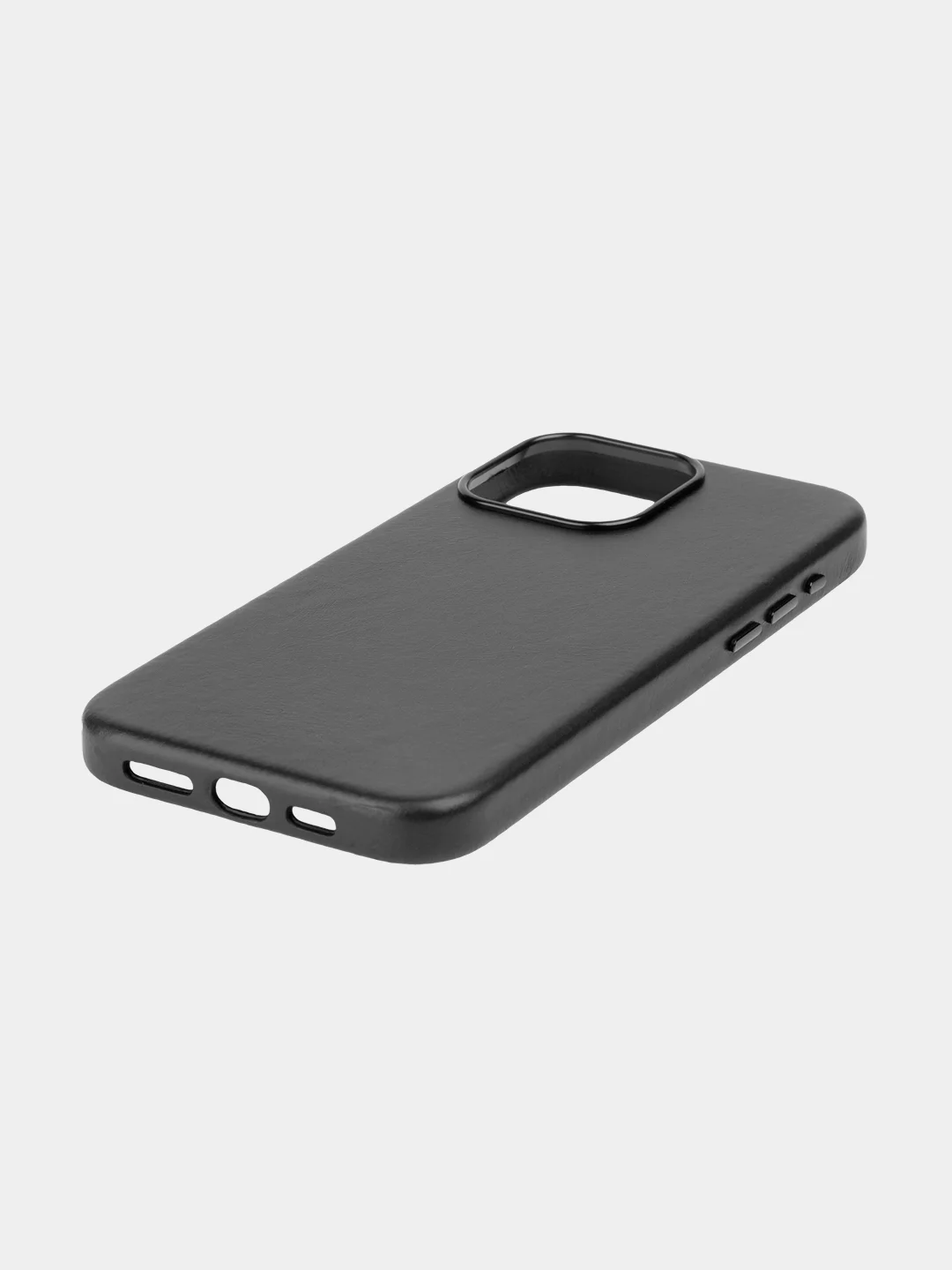 Синий чехол MagSafe для iPhone 15 Pro, Max, Plus натуральная кожа ROSCO с защитой камер магнитом