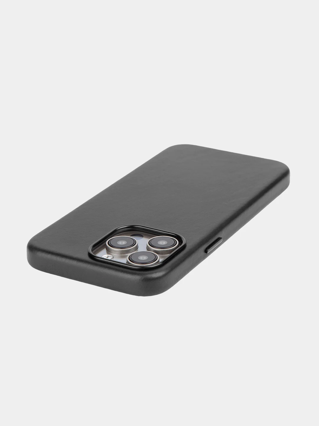 Синий чехол MagSafe для iPhone 15 Pro, Max, Plus натуральная кожа ROSCO с защитой камер магнитом