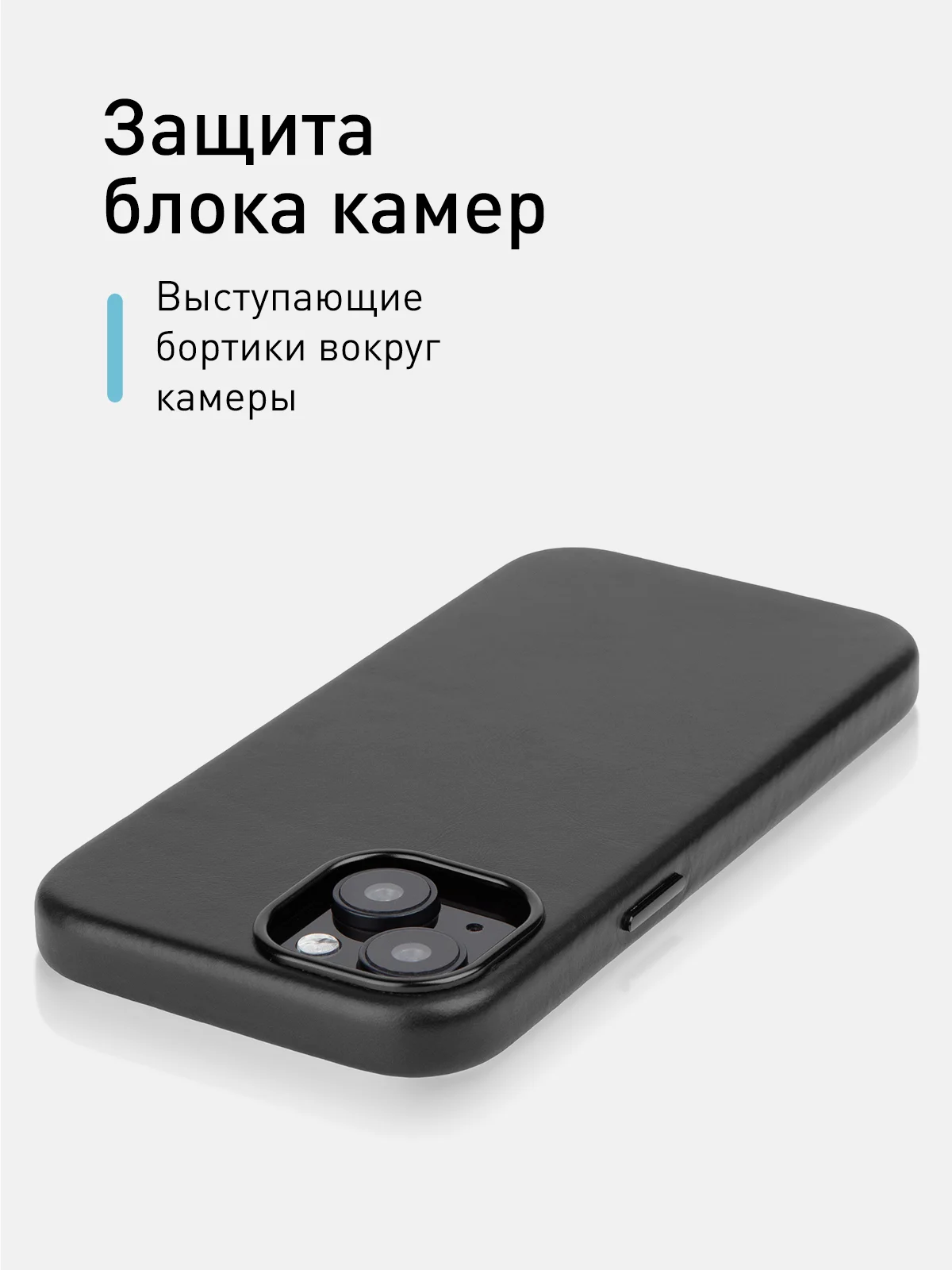 Синий чехол MagSafe для iPhone 15 Pro, Max, Plus натуральная кожа ROSCO с защитой камер магнитом