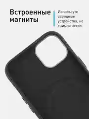 Синий чехол MagSafe для iPhone 15 Pro, Max, Plus натуральная кожа ROSCO с защитой камер магнитом