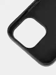 Синий чехол MagSafe для iPhone 15 Pro, Max, Plus натуральная кожа ROSCO с защитой камер магнитом