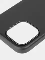 Синий чехол MagSafe для iPhone 15 Pro, Max, Plus натуральная кожа ROSCO с защитой камер магнитом