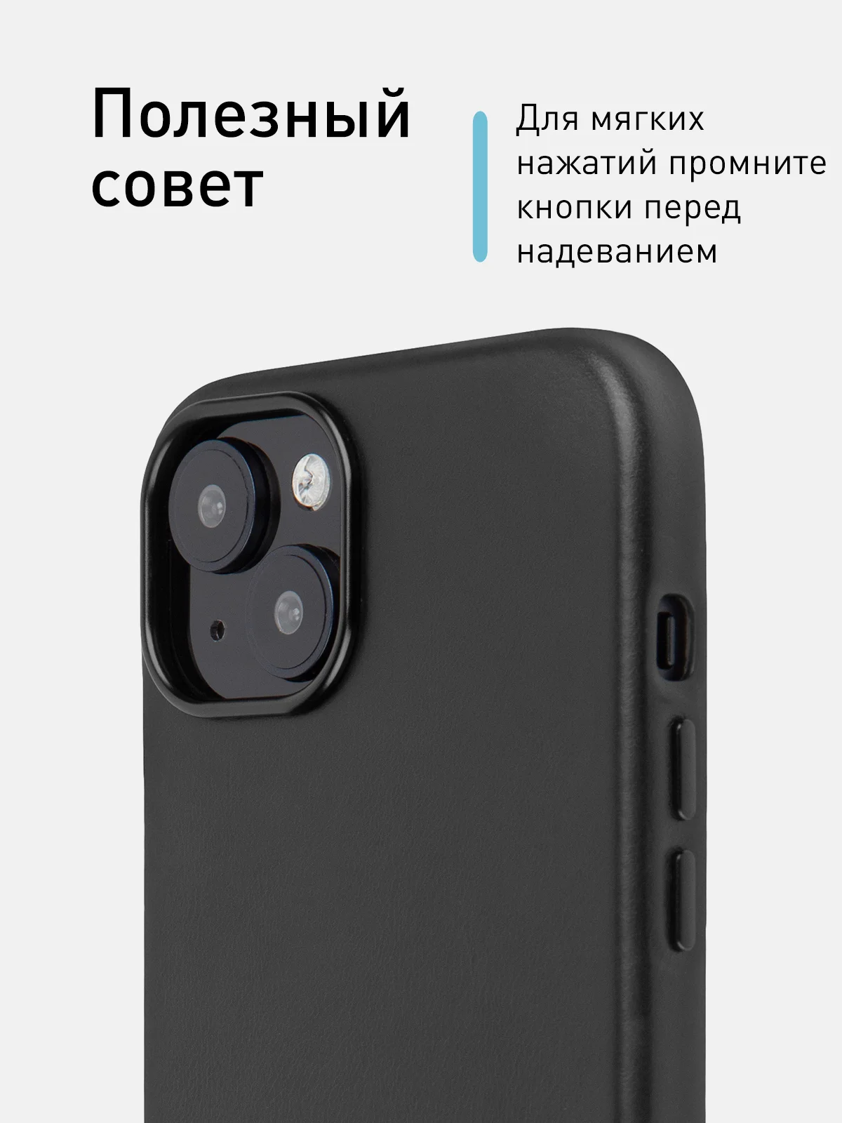 Синий чехол MagSafe для iPhone 15 Pro, Max, Plus натуральная кожа ROSCO с защитой камер магнитом
