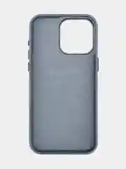 Синий чехол MagSafe для iPhone 15 Pro, Max, Plus натуральная кожа ROSCO с защитой камер магнитом