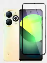 Прозрачный 1-2шт стекло для Infinix Smart 8, 8 Pro, 8 Plus защитное BROSCORP олеофобное, черная рамка