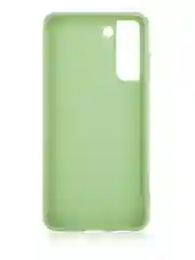 Зеленый чехол для Samsung Galaxy S21 FE силиконовый  BROSCORP матовый / прозрачный с защитой камер