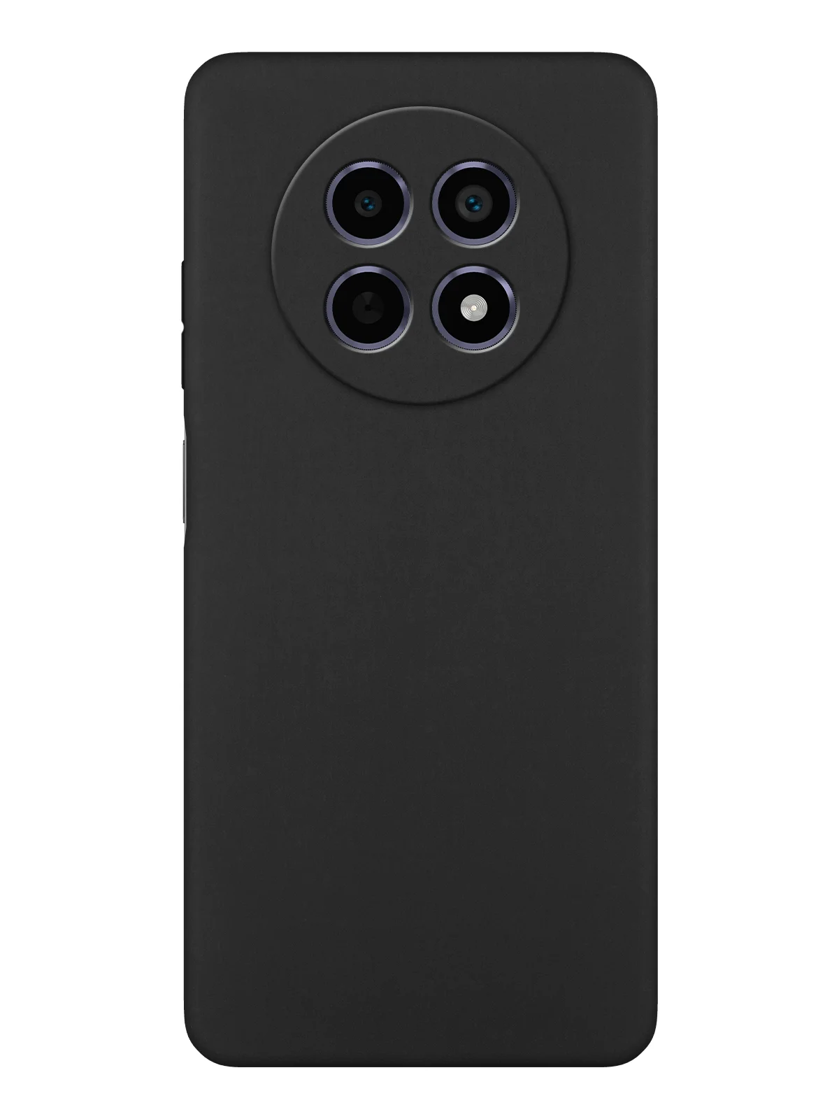 Черный чехол для Realme 12 5G, 12x 5G силиконовый BROSCORP матовый/ прозрачный с защитой камер