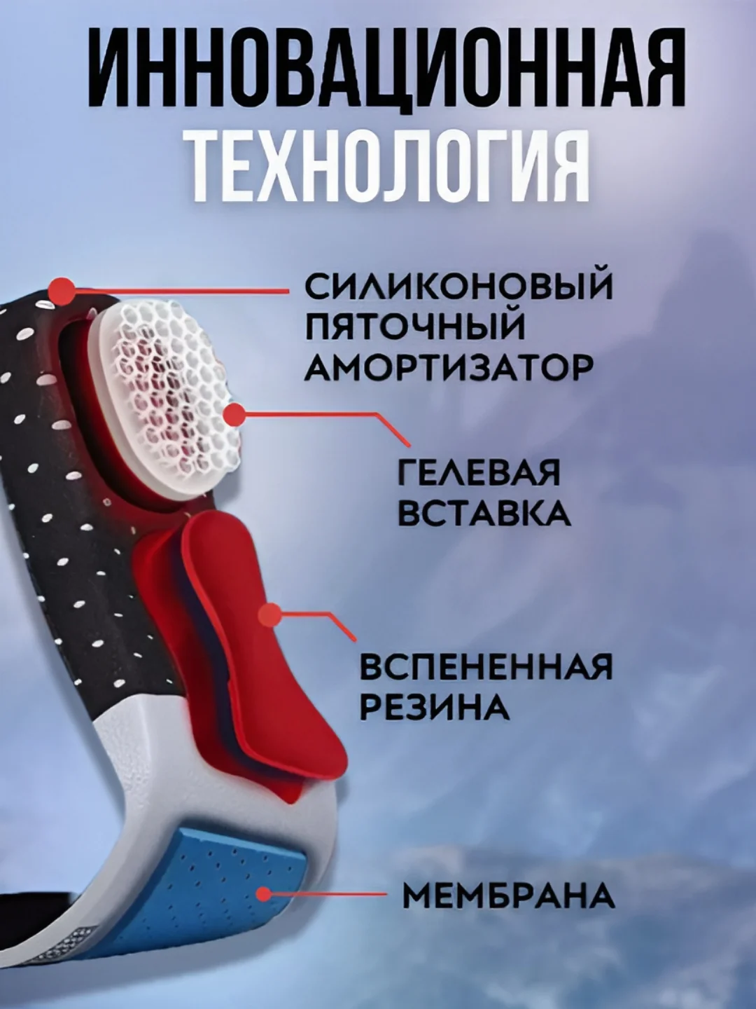 Белый стельки для обуви анатомические, с амортизирующей пяткой, каркасные, универсальные