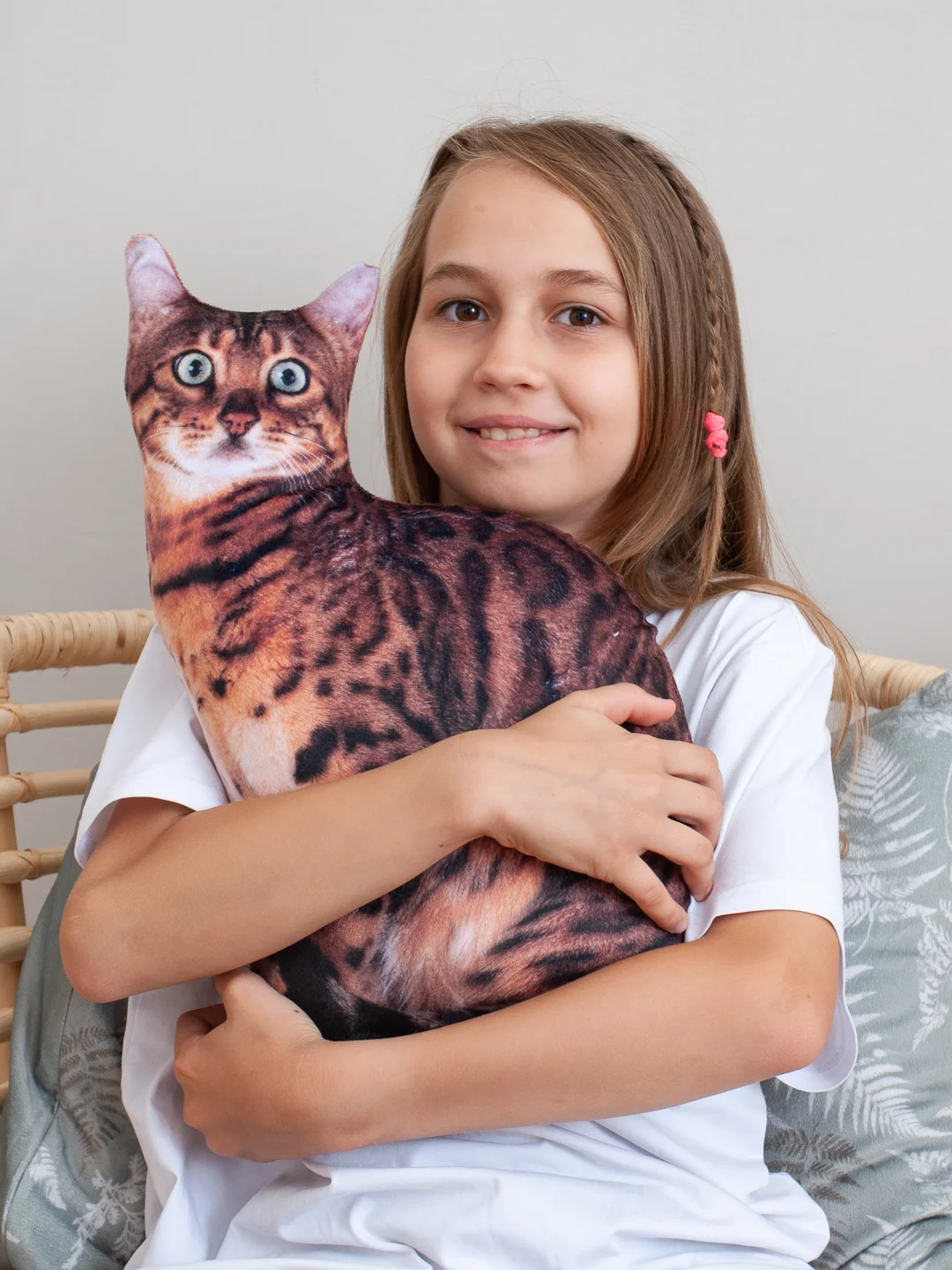 Терракотовый мягкая подушка Кошка/Кот, реалистичная