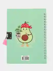 Лайм блокнот с замком 13 см*18 см