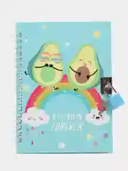Голубой блокнот с замком 13 см*18 см
