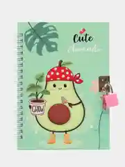 Лайм блокнот с замком 13 см*18 см