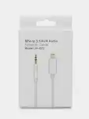 Белый aux кабель iPhone /Айфон Lightning на 3,5 мм, белый/черный, для наушников, колонок