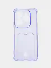 Лавандовый чехол для Infinix Hot 40 / Hot 40 Pro / Spark 20 Pro с карманом для карт, прозрачный