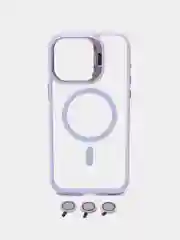 Лавандовый чехол с подставкой и защитой камер для iPhone Айфон 11, 12, 13, 14, 15, Pro, Pro Max, Plus