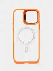 Оранжевый чехол с подставкой и защитой камер для iPhone Айфон 11, 12, 13, 14, 15, Pro, Pro Max, Plus