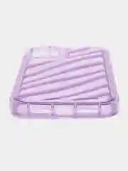 Фиолетовый чехол для iPhone 7,8,SE,XR,XS,11,12,13,14,15,Pro,Max,Plus,на айфон,прозрачный,силиконовый
