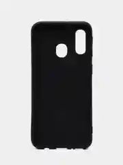 Черный чехол Samsung A40 текстурный под джинсу