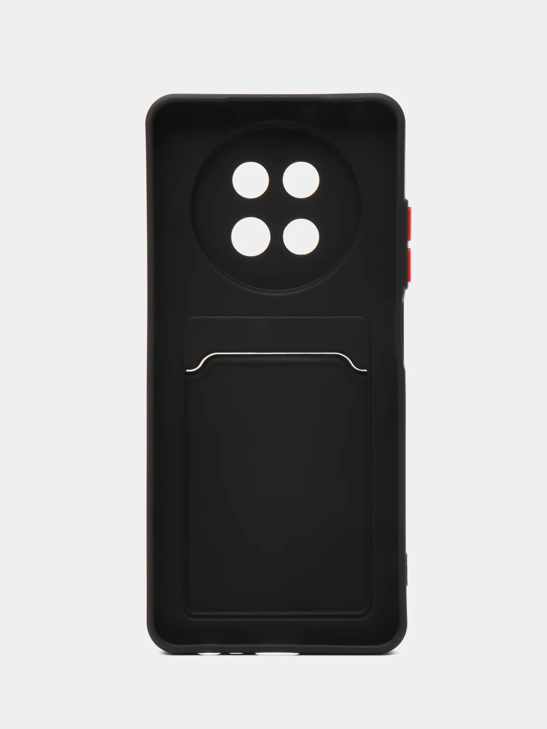 Черный чехол для Realme 12 5G ( Реалми 12 5 джи), с карманом для карт